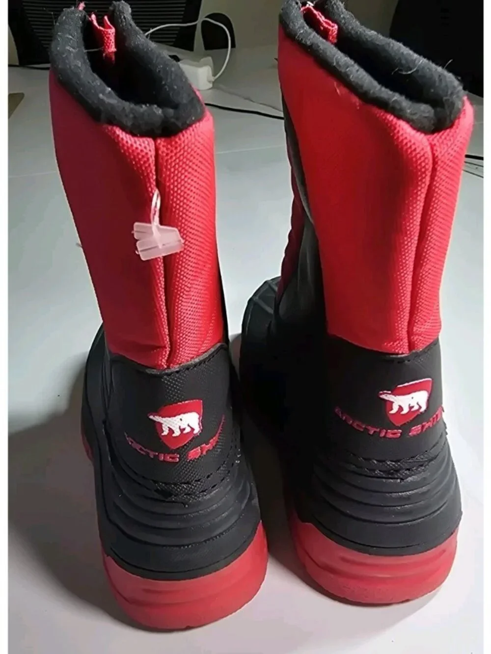Arctic Shield Kids Red & Black Winter Boots Size 12 Waterproof Insulated
